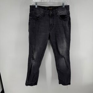 Ring‎ of Fire Slim Fit Gray Distressed Jeans Mens W34 L30